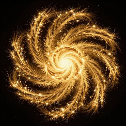 Celestial Spiral of Luminous Fur