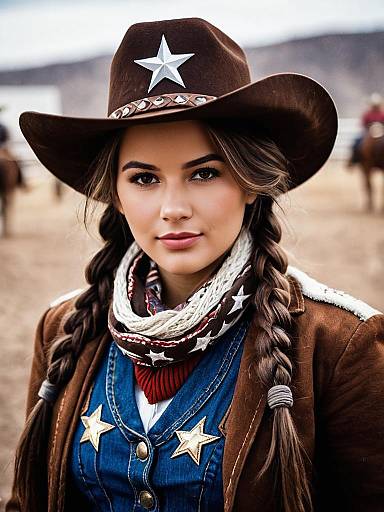 American Western Cowboy Girl Costume