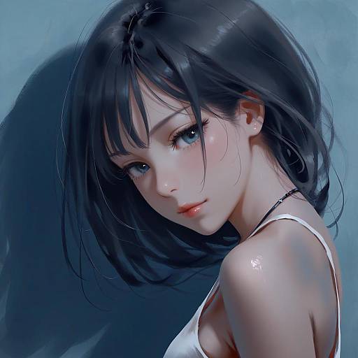 Elegant Oil Painting of a Girl