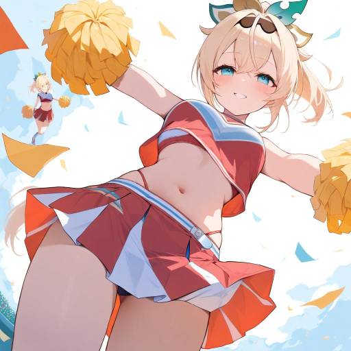 Cheerleader Iroha Teases in Motion