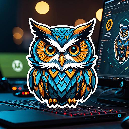 Esports Owl Gamer Sticker