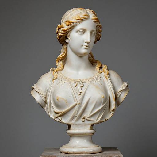 Classical Bust Sculpture of Young Woman