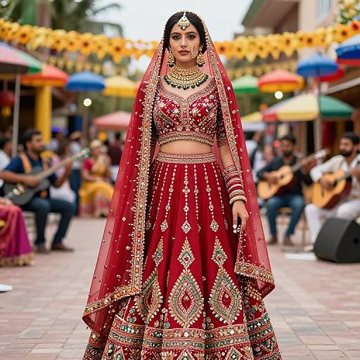 Vibrant Cultural Bridal Festival Look
