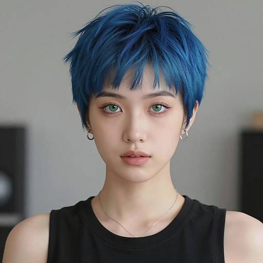 Stunning Photorealistic Blue Pixie Portrait