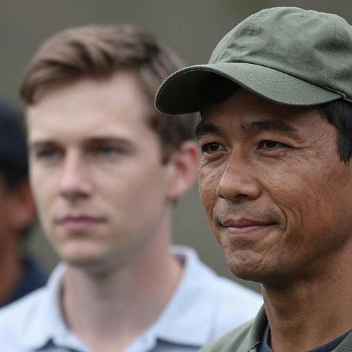 Close-Up Portrait of Two Diverse Men