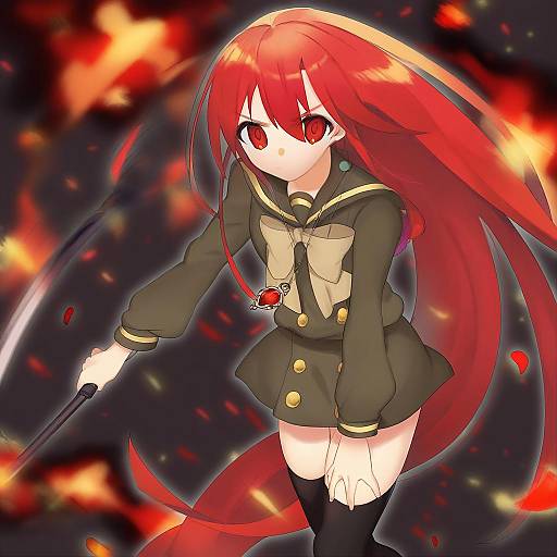 Illustration of Alastor (shakugan no shana), shakugan no shana in the style of Yasaikakiage