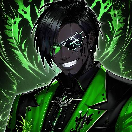 Illustration of Aragami oga, holostars in the style of Uenoryoma