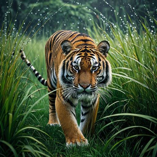 Majestic Bengal Tiger in Morning Mist Majestic Bengal Tiger in Morning Mist