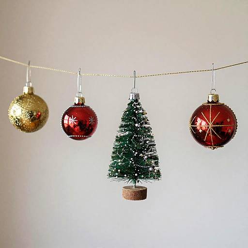 Festive Christmas Tree Beaded Chains