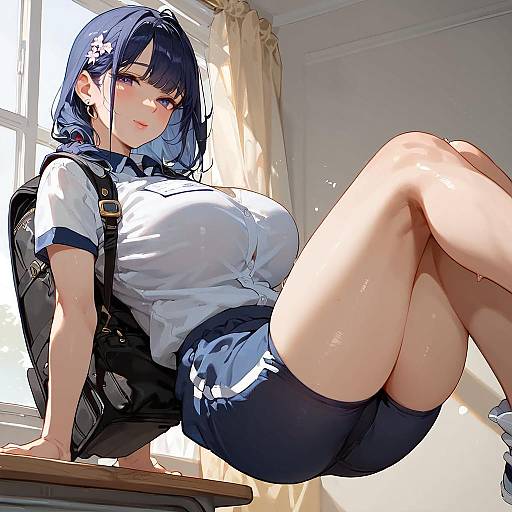 Charming Japanese MILF in Classroom Scene