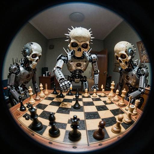 Fisheye Lens Automaton Chess Fighter