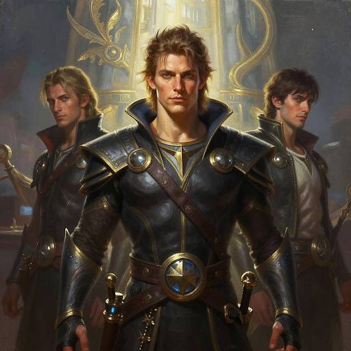 Epic Handsome Hero Portrait in Fantasy