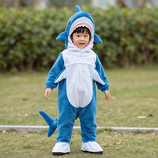 Boy in Whale Shark Costume