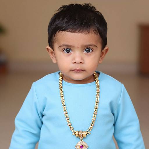 Realistic Baby Krishna in Traditional Dress