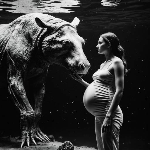 Surreal Underwater Brutalism with Prehistoric Beasts