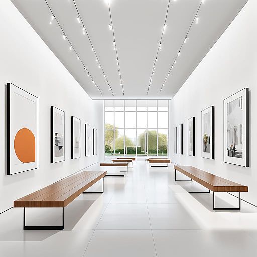 Elegant Contemporary Art Gallery Rendering Elegant Contemporary Art Gallery Rendering