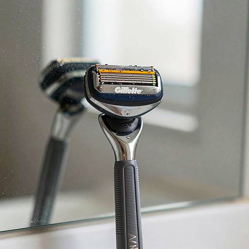 Ultra-Realistic Gillette Razor Close-Up