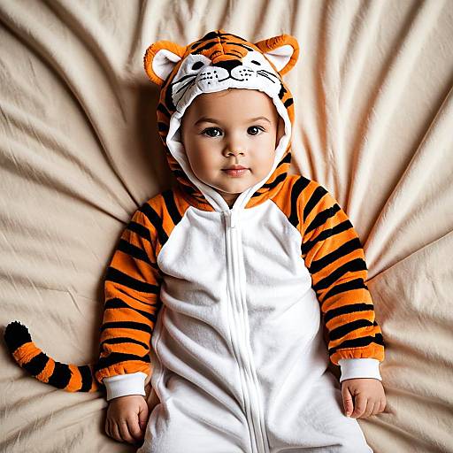 Adorable Tiger Infant Costume Photography