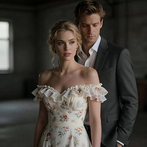 Romantic Couple in Industrial Glow