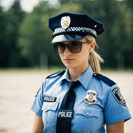 Female Police Officer in Uniform Outdoors