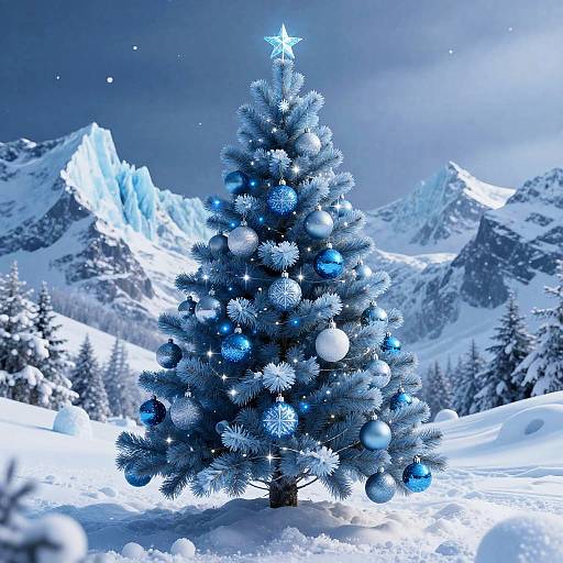 Glacier Blue Christmas Tree Magic