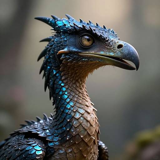 Raptor-Dragon Hybrid Portrait