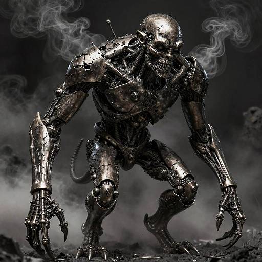 Dark Deformed Bronze Golem Art