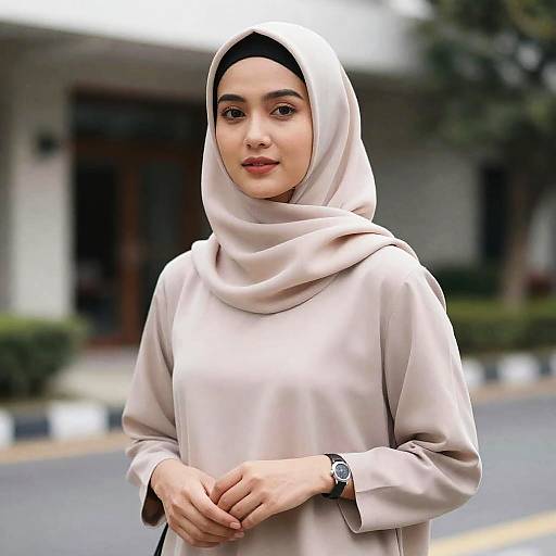 Elegant Hijab Fashion Outdoors