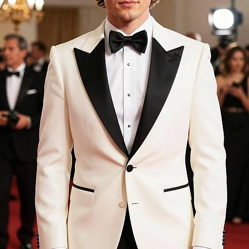 Monochrome Tuxedo at Black-Tie Gala