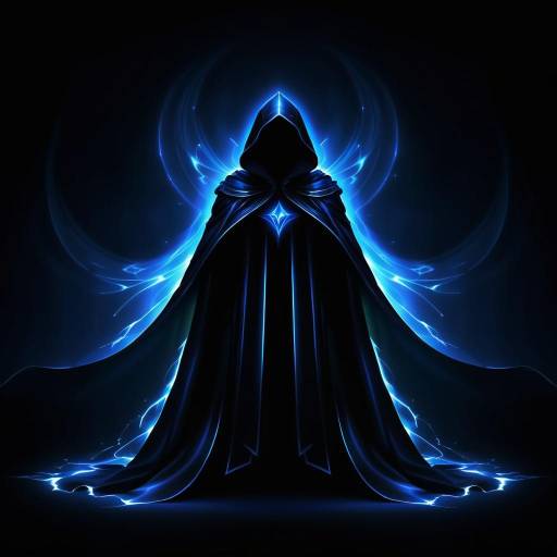 Enigmatic Cloak with Glowing Effects