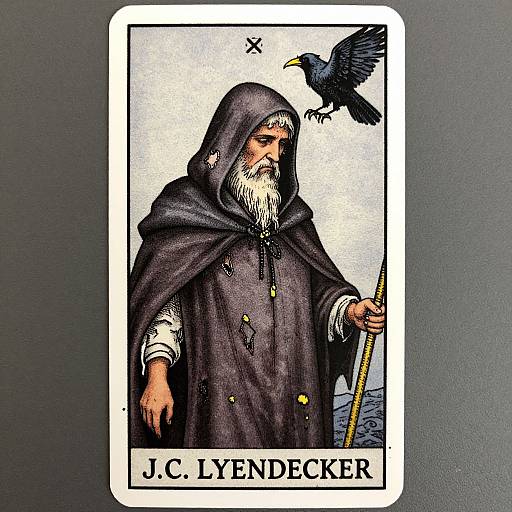 Illustrated tarot card of 