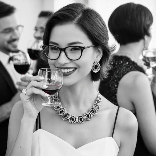 Stylish Jewelry and Drinks Portrait