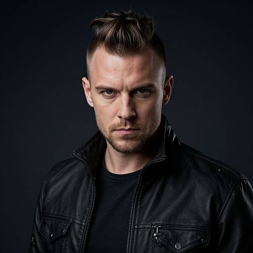 Confident Man with Modern Viking Haircut