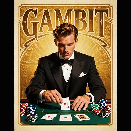 Vintage Art Nouveau Casino Poster