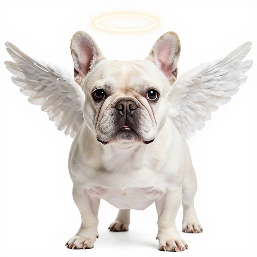 Retro 4K Photo-Realistic French Bulldog Angel