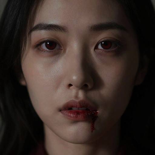 Intense Close-Up: A Dark Portrait