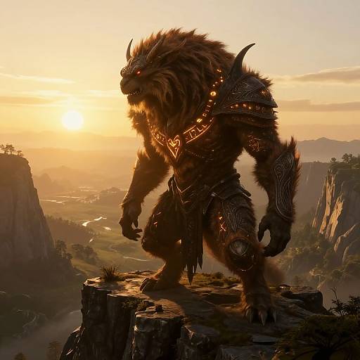 Colossal Armored Fenir at Dawn