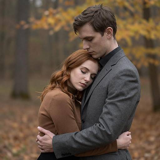 Autumn Forest: Sleeping Couple Embrace