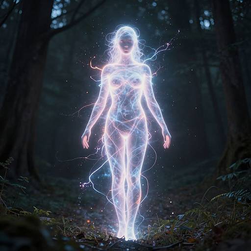 Radiant Energy Spirit in Forest