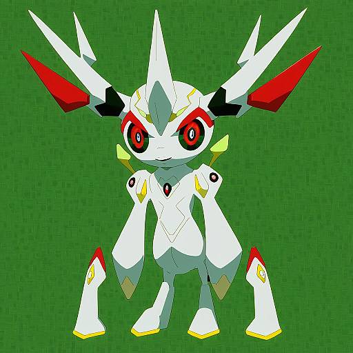 Illustration of Arceus, pokemon in the style of Ogipote