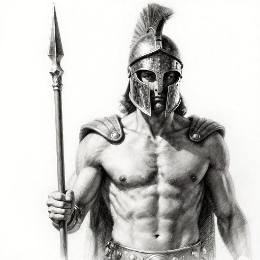 Realistic Achilles Pencil Sketch