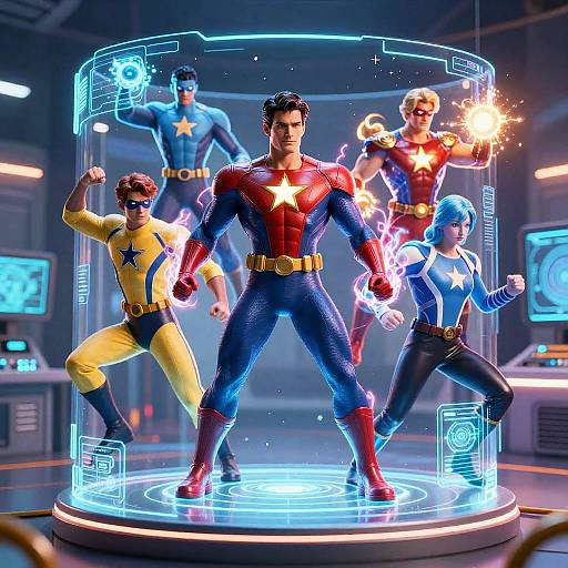 Marvel Hero Generator in Futuristic Lab
