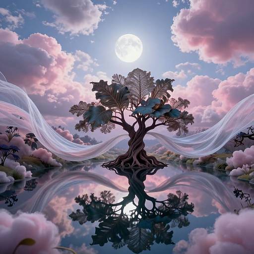 Enchanted Dreamscape with Surreal Illusions
