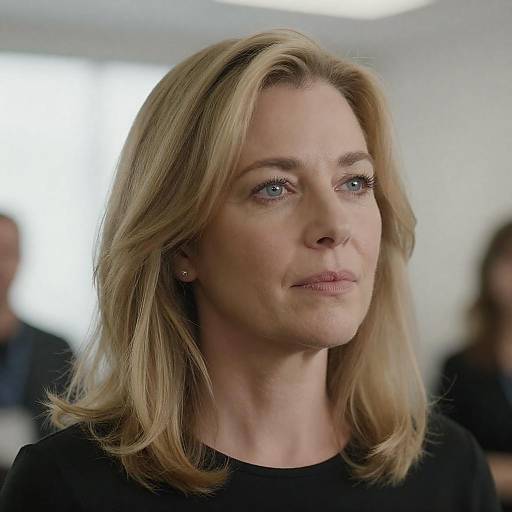 Portrait of Blonde Middle-Aged Woman