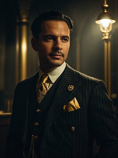 Man in 1920s Vintage Suit Portrait