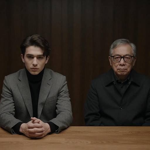 Dynamic Duo in Dimly Lit Room