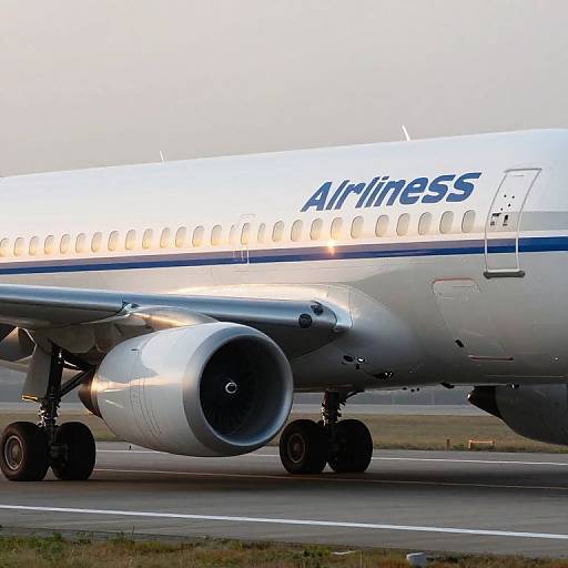 Photograph of a white Air France jetliner with blue stripes, large engine visible, on a runway, during daytime.