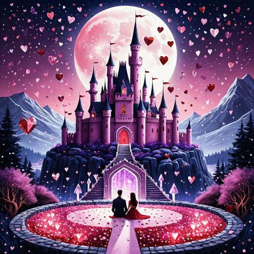 Fantasy Valentine Castle with Couples