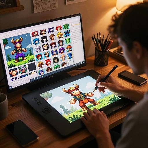 Digital Fantasy Sprite Creation Scene