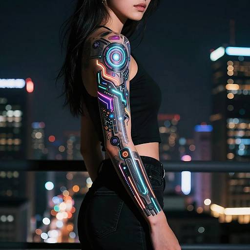 Futuristic Biomechanical Cyberpunk Sleeve